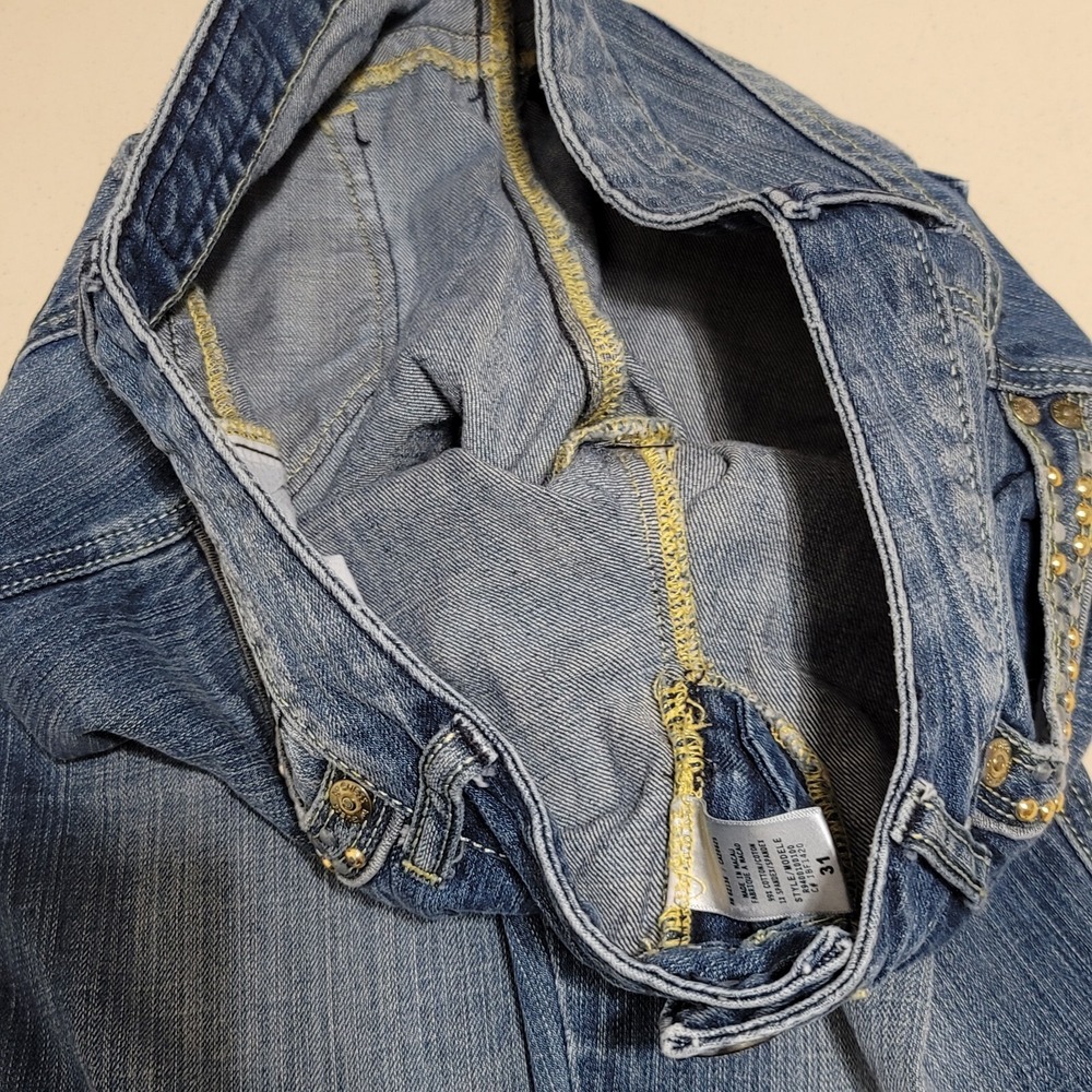 G by Guess Premium Women's Jeans Size 31 Naomi Boot Cut Embroidered Beads - Picture 9 of 16